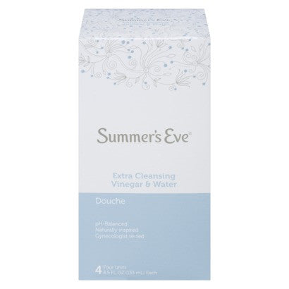 Summers Eve Douche Extra Cleansing Vinegar And Water - 4 Ea